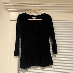 Croft & Barrow Quarter Sleeve Button Up Cardigan